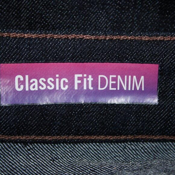 JMS Short Sz 24WS x 28 Dark Blue Denim Pockets Straight Cotton Poly Jeans - Picture 10 of 16